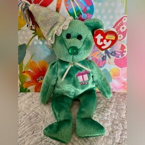🎈 MAY BIRTHDAY RETIRED COLLECTIBLE TY BEANIE BABY BEAR! MWMT!